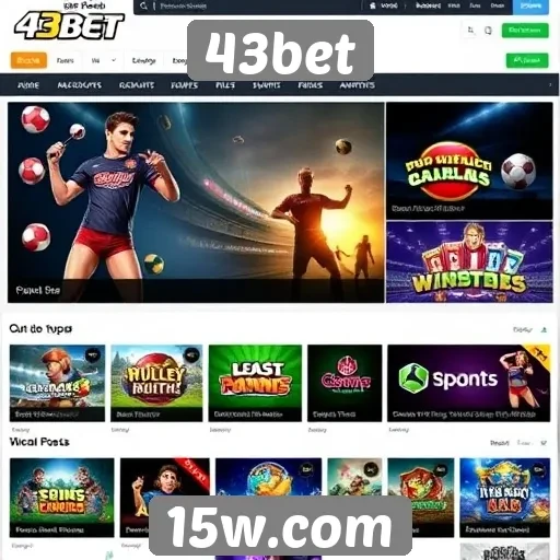 Variedade de jogos disponíveis na plataforma 43bet